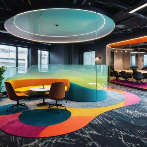 conference room,creative office,meeting room,modern office,search interior solutions,conference room table,color circle articles,offices,boardroom,neon human resources,ufo interior,interior design,fur