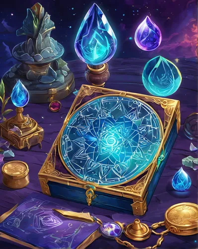 magic grimoire,glass signs of the zodiac,divination,libra,background with stones,gemstones,constellation pyxis,metatron's cube,game illustration,crystal ball,tokens,zodiac sign libra,artifact,stone background,ball fortune tellers,ethereum icon,precious stones,constellation lyre,astral traveler,award background,Illustration,Realistic Fantasy,Realistic Fantasy 20