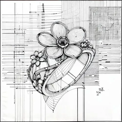 heart line art,stitched heart,line art wreath,flower line art,two-tone heart flower,floral heart,heart design,valentine line art,stitched flower,cd cover,valentine flower,botanical line art,heart lock