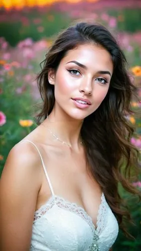 beautiful girl with flowers,celtic woman,beautiful young woman,adakhan,romantic look,vaani