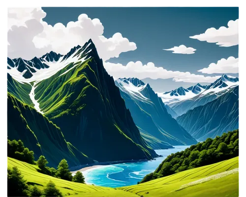 alpine landscape,mountains,frafjord,landscape background,mountain landscape,mountainous landscape,fjord landscape,mountain scene,high alps,paisaje,fjords,fjord,landscape mountains alps,mountain range,alpes,jungfrau,the alps,mountain,mountain slope,glarus,Illustration,Vector,Vector 06