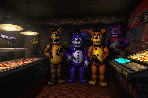 pet shop,teddy bears,arcade games,stuffed toys,pizzeria,stuffed animals,the bears,color dogs,plush toys,nightshade family,diner,3d render,hot dog stand,cuddly toys,nightclub,plush dolls,liquor bar,smaland hound,the animals,furry,Illustration,Realistic Fantasy,Realistic Fantasy 44