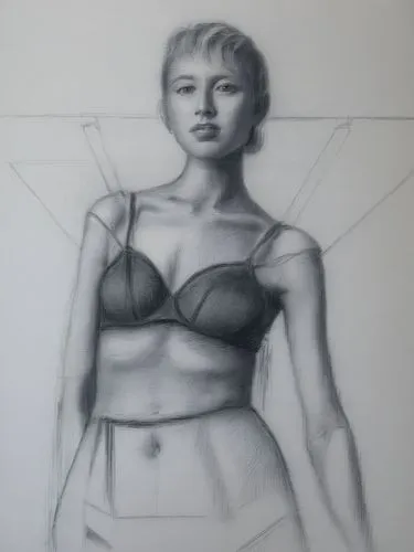 underdrawing,drawing mannequin,graphite,uvi,proportions,geometric body,Illustration,Black and White,Black and White 35