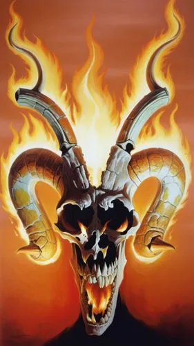 punkin, animal skull, black background, fire eyes, angry, open mouth, scream, bones, fire eyes , fire hair, smok clothe,a demonic devil in flames with an angry look,surtur,samael,baphomet,ifrit,demong