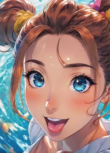 chunli,kuanyin,chako,underwater background,tipoki,mihoko,Illustration,Japanese style,Japanese Style 03