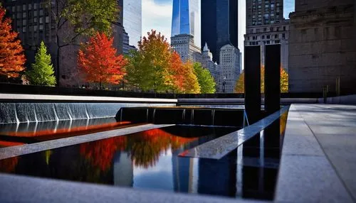 9 11 memorial,reflecting pool,1 wtc,wtc,rockefeller plaza,ground zero,world trade center,central park,september 11,reflection in water,reflect,reflections in water,water reflection,reflection,reflections,reflects,rockefeller center,reflected,city fountain,the eternal flame,Illustration,Realistic Fantasy,Realistic Fantasy 04