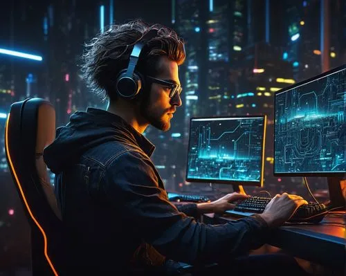 cyberpunk,cybertrader,man with a computer,cyberscene,cybercafes,cyberpatrol,tracers,cybertown,cybersquatters,cybersurfers,night administrator,coder,cybernet,cyberia,cyberian,game illustration,computer graphic,computerologist,cyberpunks,hauer,Illustration,Paper based,Paper Based 21