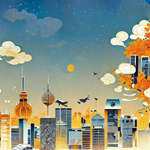 shanghai,fantasy city,sky city,background vector,city skyline,cityscape,tokyo ¡¡,tokyo city,japanese sakura background,skyscrapers,world digital painting,cartoon video game background,tokyo,mobile video game vector background,skycraper,tianjin,sakura background,chinese clouds,hk,hong kong