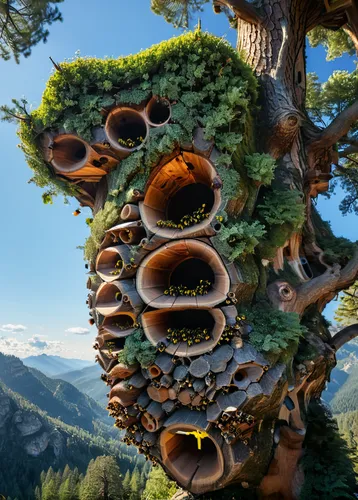 tree house,tree house hotel,fairy house,tree mushroom,insect house,treehouse,fairy chimney,mushroom landscape,tree's nest,pacifier tree,dragon tree,strange tree,bee house,trumpet tree,snake tree,bird house,bird nests,cartoon forest,tree face,mushroom island,Photography,General,Natural