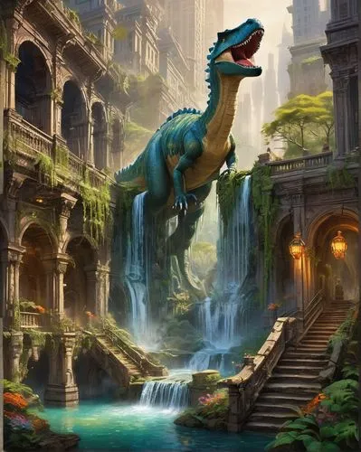 dino,dinosaur,dinosaruio,fantasy picture,landmannahellir,brontosaurus,3d fantasy,dinosaurs,fantasy art,fantasy landscape,jurassic,cynorhodon,tyrannosaurus,trex,rubber dinosaur,quetzal,tyrannosaurus rex,tirannosaurus,saurian,aucasaurus,Conceptual Art,Graffiti Art,Graffiti Art 08