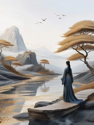 thingol,gondolin,fingolfin,silmarillion,morrowind,dune landscape,Illustration,Realistic Fantasy,Realistic Fantasy 01