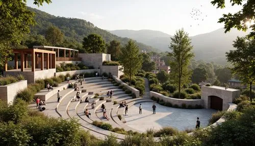 render,tulou,wudang,3d rendering,renderings,alpine village,merano,terraces,open air theatre,amanresorts,tessin,amphitheater,svizzera,liechtenstein,wildbad,revit,moufang,renders,metsovo,hushan