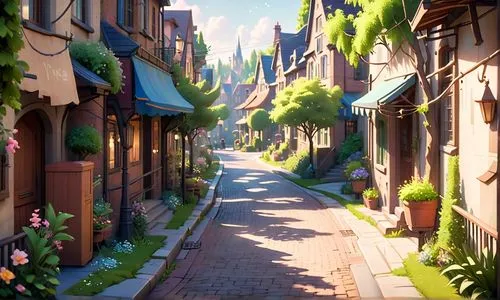 ruelle,old linden alley,sylvania,alley,alleyway,sidestreet,aurora village,medieval street,narrow street,cloudstreet,quaint,townscapes,rue,alleyways,highstein,knight village,birch alley,village street,sidestreets,old town,Anime,Anime,General