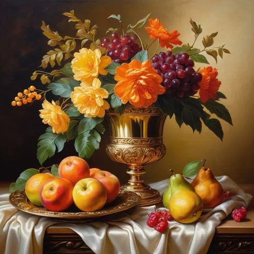 autumn still life,still life of spring,summer still-life,fruit bowl,basket of fruit,fruit basket,still-life,basket with apples,still life,still life elegant,bowl of fruit,floral composition,sunflowers in vase,roses-fruit,fruit plate,vase,autumn fruits,oil painting,floral arrangement,autumn bouquet,Conceptual Art,Fantasy,Fantasy 28