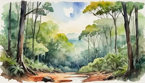 watercolor background,understorey,watercolour,watercolours,mondulkiri,watercolor