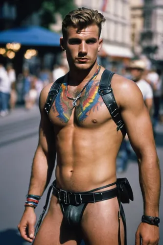 harness,climbing harness,rugby player,male model,fuller's london pride,jockstrap,barbarian,glbt,harnessed,tool belt,construction worker,pride parade,rope daddy,harnesses,biker,australian bulldog,swim 