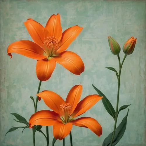 orange lily,lilium,orange flowers,orange red flowers,lillies,lilies,Conceptual Art,Fantasy,Fantasy 23