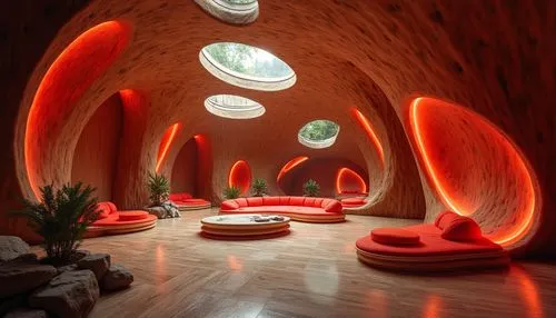 ufo interior,futuristic art museum,panton,lava balls,superadobe,grotte,lair,children's interior,stereocenter,cave church,biomorphic,mushroom landscape,spaceship interior,futuristic architecture,mahdavi,futuristic landscape,ladyland,quadriennale,heatherwick,arches,Photography,General,Realistic