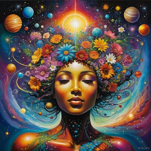 cosmic flower,universo,vibrantly,vibrational,boho art,mother earth,Conceptual Art,Daily,Daily 28