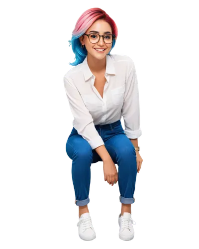 girl on a white background,kosmea,flat blogger icon,blogger icon,linkedin icon,with glasses,portrait background,mini e,png transparent,fashion vector,pink glasses,on a transparent background,pixie-bob,on a white background,mini,apple icon,skype icon,silphie,jeans background,transparent background,Unique,3D,Isometric