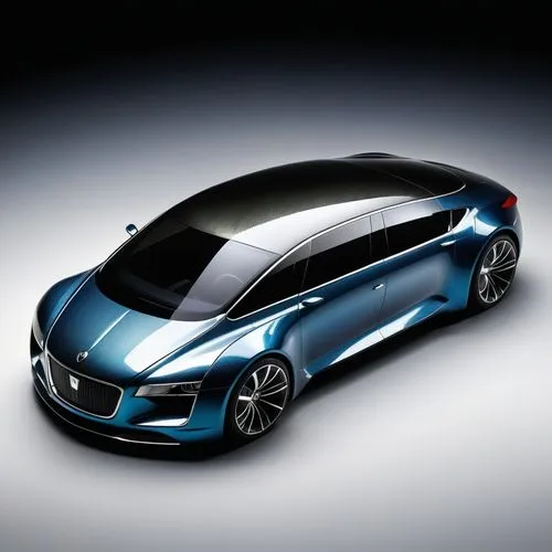 Vehicle Design, Car design,a blue car with black rims and an aerodynamic window,polestar,3d car model,concept car,mercedes ev,mulliner,quattroporte