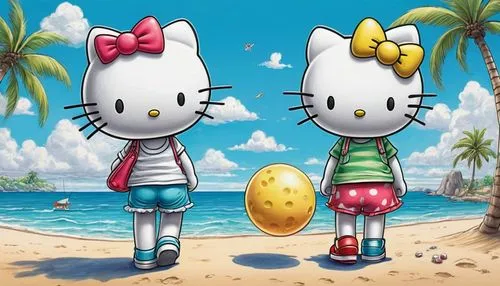 cute cartoon image,sanrio,gatos,two cats,georgatos,jewelpet,kawaii children,easter banner,mignons,tabbies,cartoon cat,miffy,jewelpets,hello kitty,cute cartoon character,nya,claris,kihon,beach background,little boy and girl,Illustration,Black and White,Black and White 30