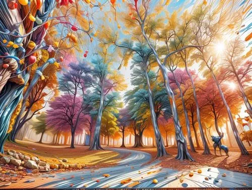 autumn forest,autumn landscape,autumn background,autumn trees,autumn scenery,deciduous forest,autumn walk,forest landscape,tree grove,autumn day,the trees in the fall,autumn theme,the autumn,fall landscape,autumn park,chestnut forest,psychedelic art,beech trees,autumn morning,autumn in the park