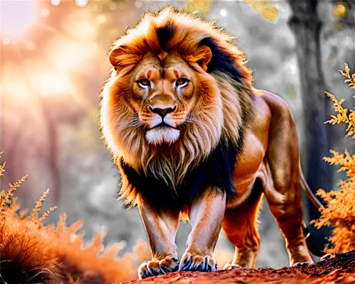 panthera leo,african lion,forest king lion,aslan,male lion,king of the jungle,leonine,lion,kion,lionheart,lioness,female lion,lion - feline,tigon,goldlion,skeezy lion,lion father,magan,panthera,lionhearted,Illustration,Realistic Fantasy,Realistic Fantasy 47