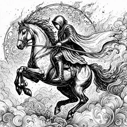 black liquid ink,horseman,black horse,chaucer,bucephalus,galloping,galloped,herennius,gallopin,man and horses,galloper,sleipnir,buraq,peredur,caballus,skyhorse,highwayman,bronze horseman,shahnameh,peg