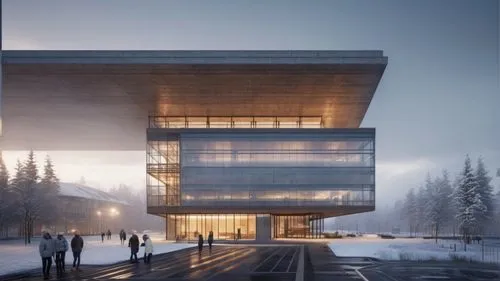 ski facility,olympia ski stadium,new building,archidaily,ski station,modern architecture,glass facade,school design,kirrarchitecture,futuristic art museum,ski resort,modern building,timber house,solar