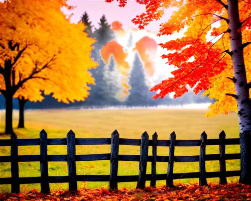 autumn background,autumn frame,fall landscape,autumn landscape,autumn scenery,fall picture frame,autumn idyll,round autumn frame,autumn forest,autumn day,landscape background,cartoon video game background,autumn decoration,fall foliage,thanksgiving background,one autumn afternoon,autumn,autumn in the park,autumn walk,white picket fence,Conceptual Art,Fantasy,Fantasy 14