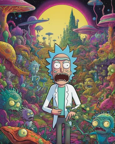 biologist,scientist,2d,cartoon doctor,lsd,bart,psychedelic art,trip computer,spaceman,science fiction,science-fiction,april fools day background,microbiologist,background image,would a background,portrait background,fish-surgeon,extraterrestrial,hd wallpaper,alien planet,Illustration,Children,Children 02