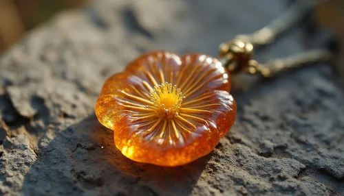 a piece of glass is on a rock,citrine,sunstone,agate carnelian,candolle,carnelian,solar plexus chakra