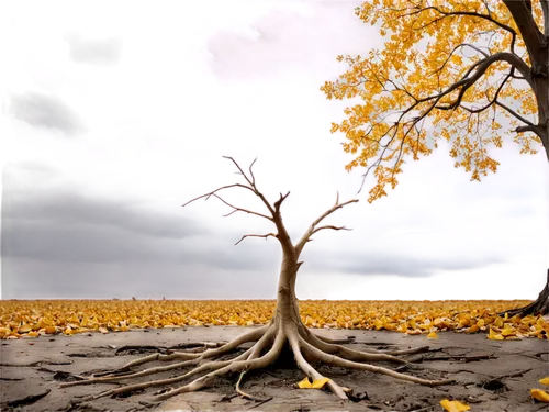 autumn background,isolated tree,lone tree,deciduous tree,dead vlei,arid land,leafless,arid,uprooted,tree and roots,lonetree,uproot,arid landscape,desertification,nature background,in the fall of,dead tree,autumn tree,uprooting,arbre,Conceptual Art,Sci-Fi,Sci-Fi 24