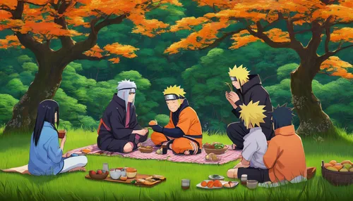 naruto,family picnic,nine-tailed,boruto,picnic,mulberry family,round table,family gathering,gathering,harmonious family,sakura background,family anno,family dinner,generations,family reunion,fathers and sons,shinobi,a meeting,tea ceremony,iaijutsu,Art,Artistic Painting,Artistic Painting 32