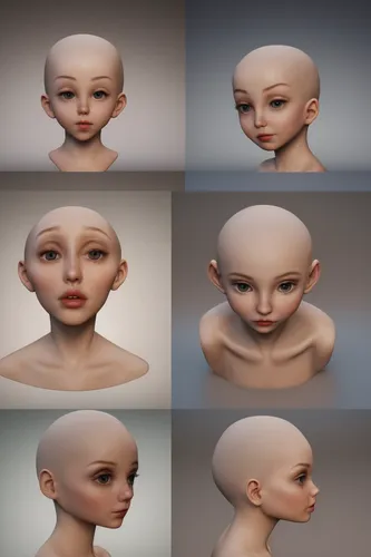 3d model,doll's facial features,cosmetic,seamless texture,hair loss,natural cosmetic,3d modeling,violet head elf,3d rendered,female doll,artificial hair integrations,character animation,cgi,b3d,fracta