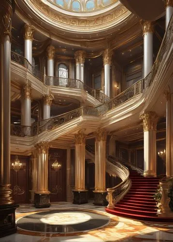 cochere,royal interior,sapienza,emporium,sorbonne,europe palace,opulently,old opera,opulence,empty interior,neoclassical,saint george's hall,archly,palatial,capitol,burgtheater,grandeur,circular staircase,ballroom,3d rendering,Conceptual Art,Sci-Fi,Sci-Fi 23