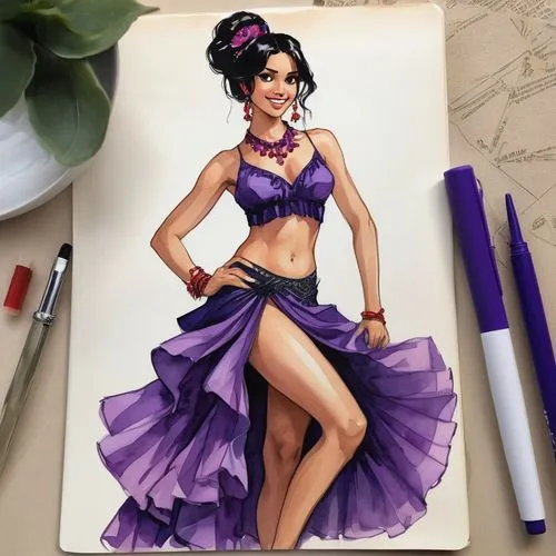 watercolor pin up,lotus art drawing,color pencil,color pencils,lilac hibiscus,copic,la violetta,quinceañera,purple rose,colour pencils,rockabella,pencil color,colored pencils,pin-up girl,catrina,watercolor wine,fashion illustration,fashion sketch,purple cardstock,rose drawing,Photography,General,Realistic