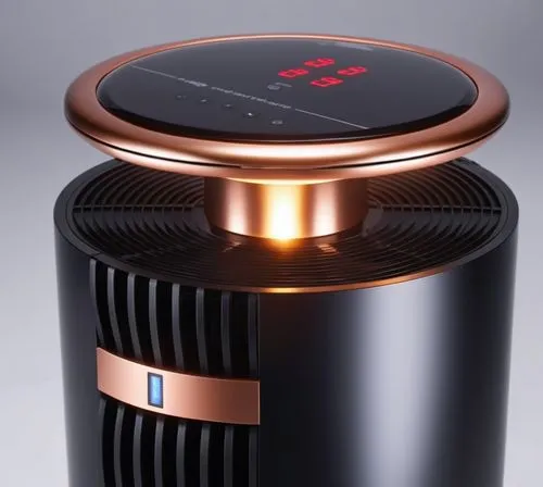 a digital speaker with an electronic clock is seen here,digital bi-amp powered loudspeaker,beautiful speaker,thermos,bejbl,bass speaker,canister,thermoacoustic,coffee tumbler,thermoelectric,constellat