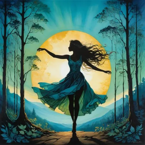  silhouette,fairie,silhouette dancer,dance silhouette,faerie,woman silhouette,Illustration,Realistic Fantasy,Realistic Fantasy 16