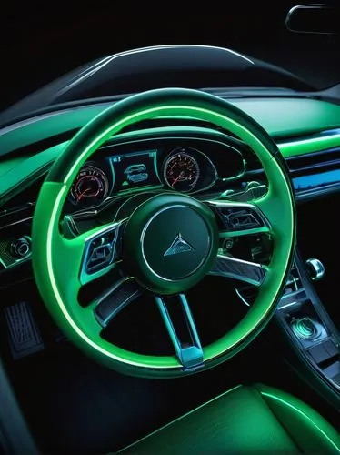 mercedes steering wheel,steering wheel,leather steering wheel,car dashboard,mercedes interior,green light,automotive lighting,bentley speed 8,racing wheel,green aurora,bentley continental gt,glow sticks,light green,green power,car interior,green mamba,dashboard,speedometer,bentley continental supersports,lime,Unique,3D,Toy