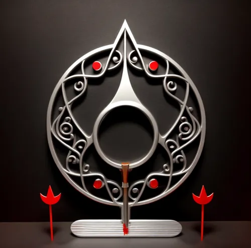 khanda,calder,sloviter,alethiometer,decorative arrows,art deco ornament