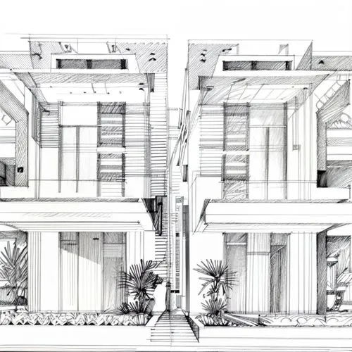 garden elevation,house drawing,architect plan,floorplan home,kirrarchitecture,street plan,iranian architecture,facade panels,multi-story structure,two story house,archidaily,persian architecture,technical drawing,residential house,house floorplan,cubic house,architecture,balconies,islamic architectural,an apartment,Design Sketch,Design Sketch,Pencil Line Art