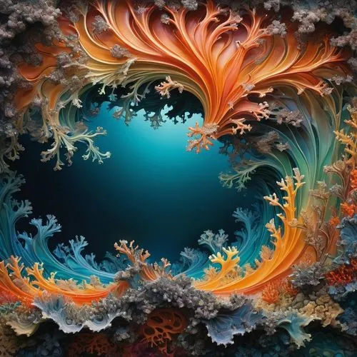 fractal art,fractals art,fractal,tree heart,fractals,fractal environment,Illustration,Japanese style,Japanese Style 05