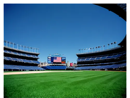 baseball field,baseball stadium,ballpark,baseball diamond,baseball park,athletic field,baseball,soccer-specific stadium,artificial grass,field west,dodger stadium,artificial turf,pitch,field,tilt shift,led display,spectator seats,chives field,sports game,playing field,Illustration,American Style,American Style 05