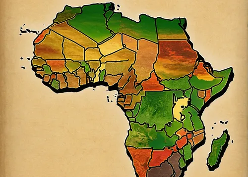 Create a detailed map of Africa, highlighting its countries, landmarks, and natural features.,african map,map of africa,africa,east africa,african croissant,africanis,cameroon,the continent,african,af