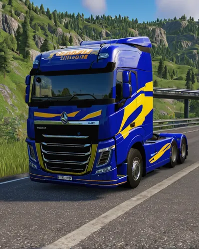 daf,trollius download,daf daffodil,semitrailer,cybertruck,dark blue and gold,daf 66,racing transporter,semi,cadillac calais,trucker,trucking,lorry,glycera,big rig,truck stop,volvo,kamaz,nikola,long cargo truck,Art,Artistic Painting,Artistic Painting 32