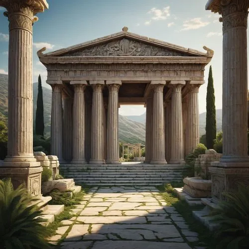 greek temple,temple of diana,roman temple,panagora,peristyle,ephesus,celsus library,pillars,three pillars,gennadius,artemis temple,metapontum,segesta,pergamum,pergamon,palladian,house with caryatids,tempio,epitaphios,erechtheus,Illustration,Black and White,Black and White 01