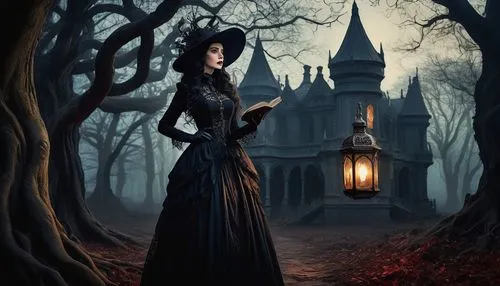 gothic woman,gothic portrait,gothic dress,gothic fashion,gothic style,dark gothic mood,gothic,witch house,vampire woman,witch's house,victorian lady,vampire lady,fantasy picture,dark art,victorian style,goth woman,gothic architecture,house silhouette,fantasy art,bram stoker,Illustration,Black and White,Black and White 29