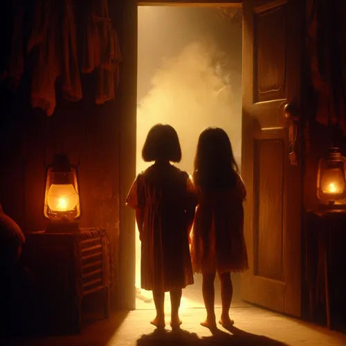 the little girl's room,little boy and girl,dandelion hall,little girl and mother,the door,doll looking in mirror,mirror of souls,eleven,angels,little girls walking,visual effect lighting,in the door,boy and girl,eerie,door to hell,studio ghibli,arrival,keyhole,room children,spirits